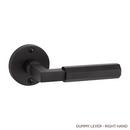 Signature Hardware Satin Black Right Hand Dummy Interior Door Set Lever in Satin Black 