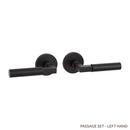 Brass Handle Passage Interior Door Set Lever in Satin Black