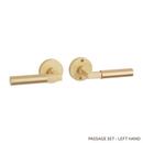 Brass Handle Passage Interior Door Set Lever in Satin Brass