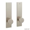 Signature Hardware Brushed Nickel Solid Brass Dummy Entrance Door Set Knob in Brushed Nickel 