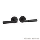 Signature Hardware Satin Black Passage Interior Door Set Lever in Satin Black 