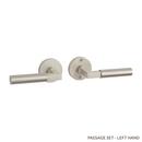 Brass Handle Passage Interior Door Set Lever in Brushed Nickel