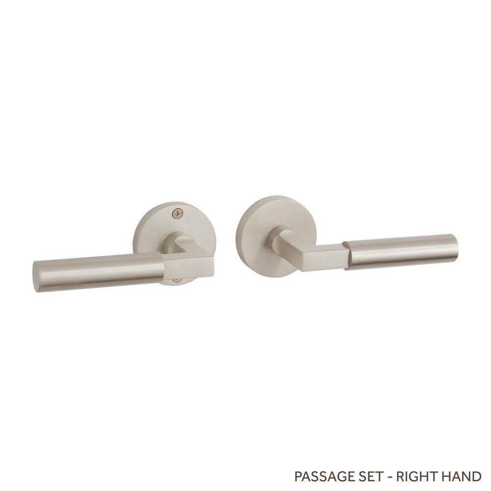 Signature Hardware Brushed Nickel Passage Interior Door Set Lever in Brushed Nickel 