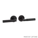 Brass Handle Privacy Interior Door Set Lever in Satin Black