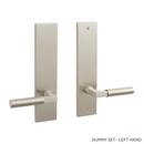 Signature Hardware Brushed Nickel Left Hand Dummy Entrance Door Set Lever in Brushed Nickel 