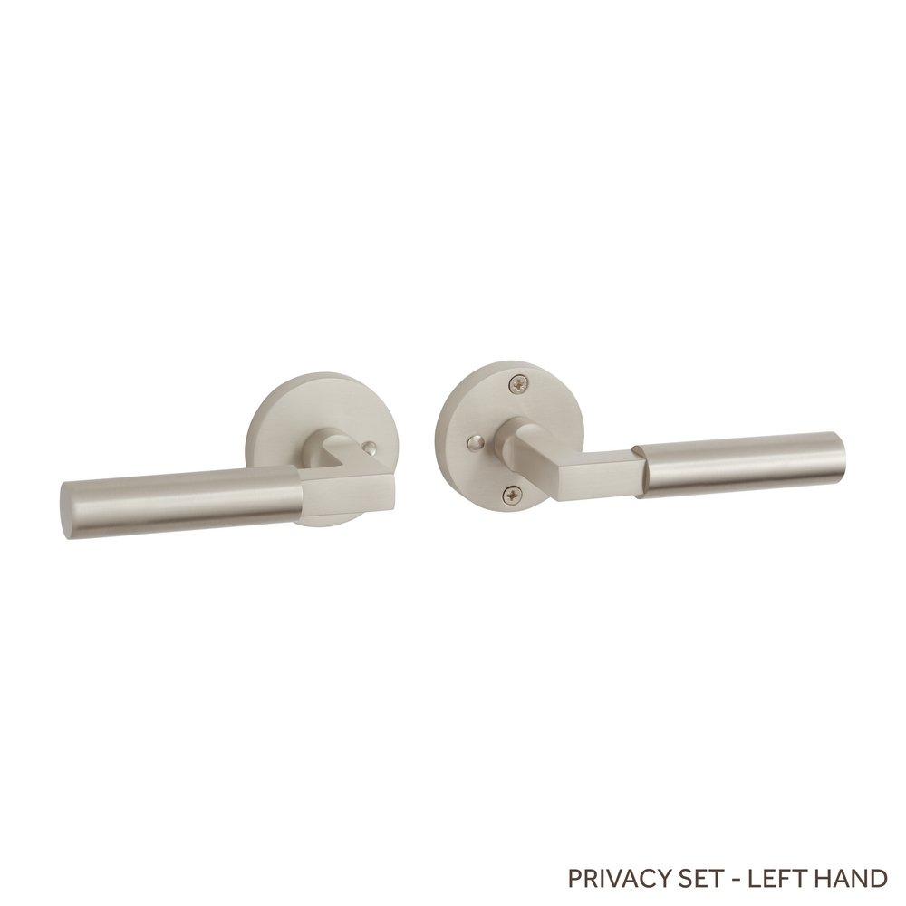 Signature Hardware Brushed Nickel Privacy Interior Door Set Lever in Brushed Nickel 