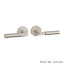 Brass Handle Privacy Interior Door Set Lever in Brushed Nickel