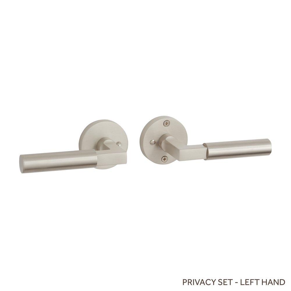 Signature Hardware Brushed Nickel Privacy Interior Door Set Lever in Brushed Nickel 