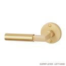 Brass Handle Left Hand Dummy Interior Door Set Lever in Satin Brass