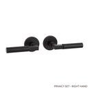 Brass Handle Privacy Interior Door Set Lever in Satin Black