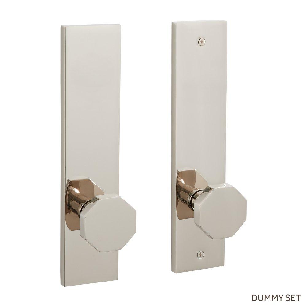 Signature Hardware Polished Nickel Solid Brass Dummy Entrance Door Set Knob in Polished Nickel 