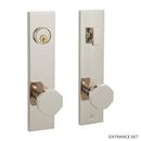 Solid Brass Entrance Door Set Octagonal Knob in Polished Nickel