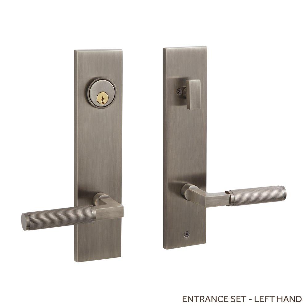 Signature Hardware Antique Nickel Entrance Door Set Lever in Antique Nickel 