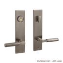 Brass Handle Entrance Door Set Lever in Antique Nickel