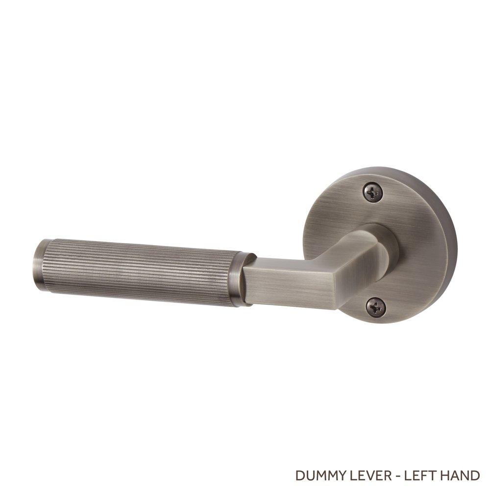Signature Hardware Antique Nickel Left Hand Dummy Interior Door Set Lever in Antique Nickel 