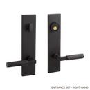 Signature Hardware Satin Black Entrance Door Set Lever in Satin Black 