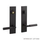Signature Hardware Satin Black Entrance Door Set Lever in Satin Black 