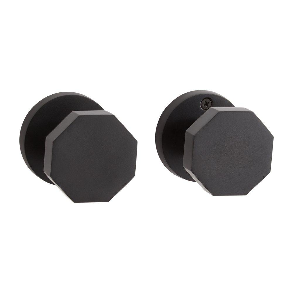 Signature Hardware Satin Black Solid Brass Passage Interior Door Set Knob in Satin Black 