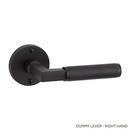 Signature Hardware Satin Black Right Hand Dummy Interior Door Set Lever in Satin Black 