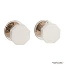 Solid Brass Passage Interior Door Set Octagonal Knob in Polished Nickel