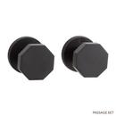 Signature Hardware Satin Black Solid Brass Passage Interior Door Set Knob in Satin Black 