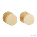 Solid Brass Privacy Interior Door Set Round Knob in Satin Brass