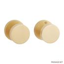 Solid Brass Passage Interior Door Set Round Knob in Polished Nickel
