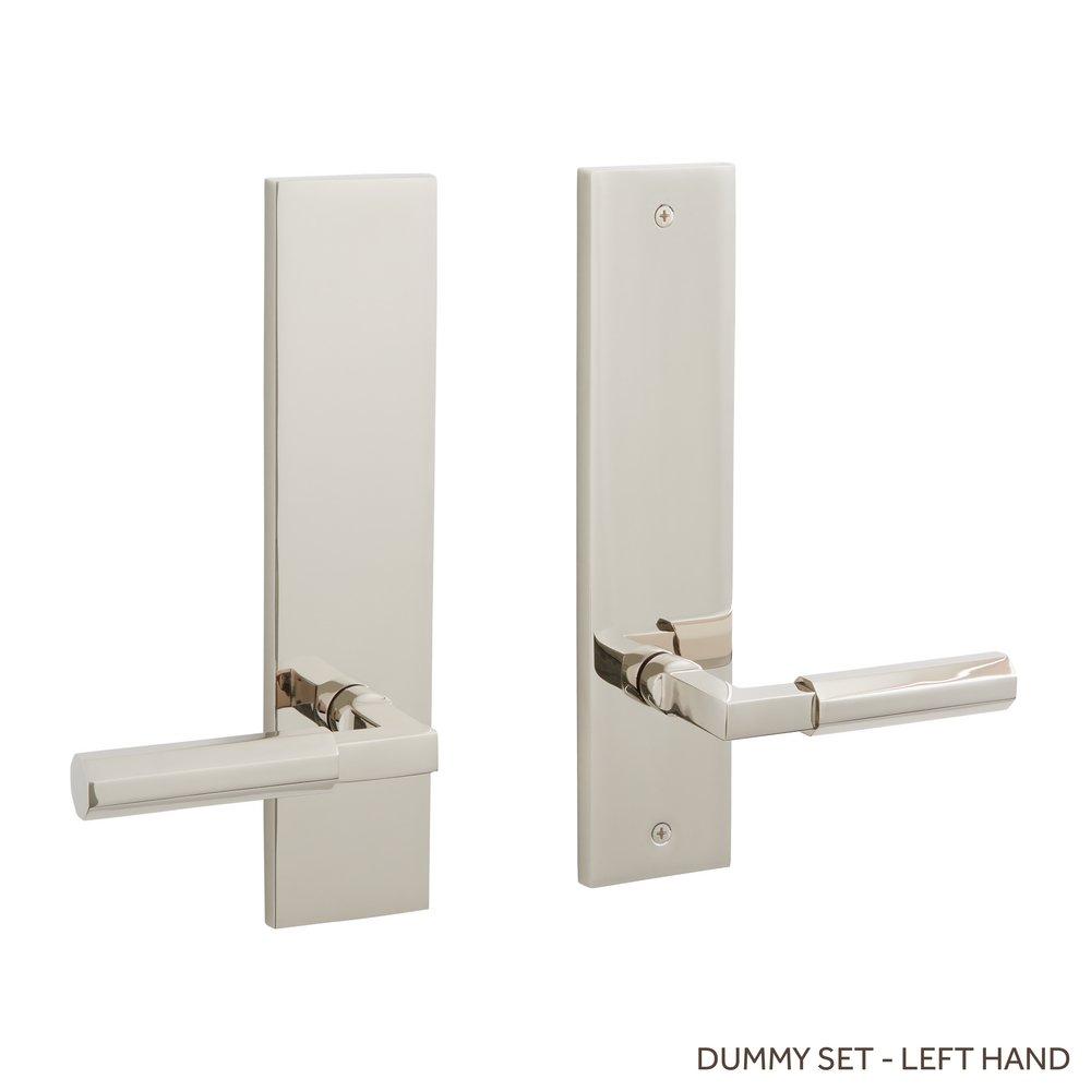 Signature Hardware Polished Nickel Left Hand Dummy Entrance Door Set Lever in Polished Nickel 