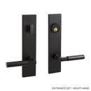 Brass Handle Entrance Door Set Lever in Satin Black