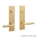 Brass Handle Entrance Door Set Lever in Satin Brass