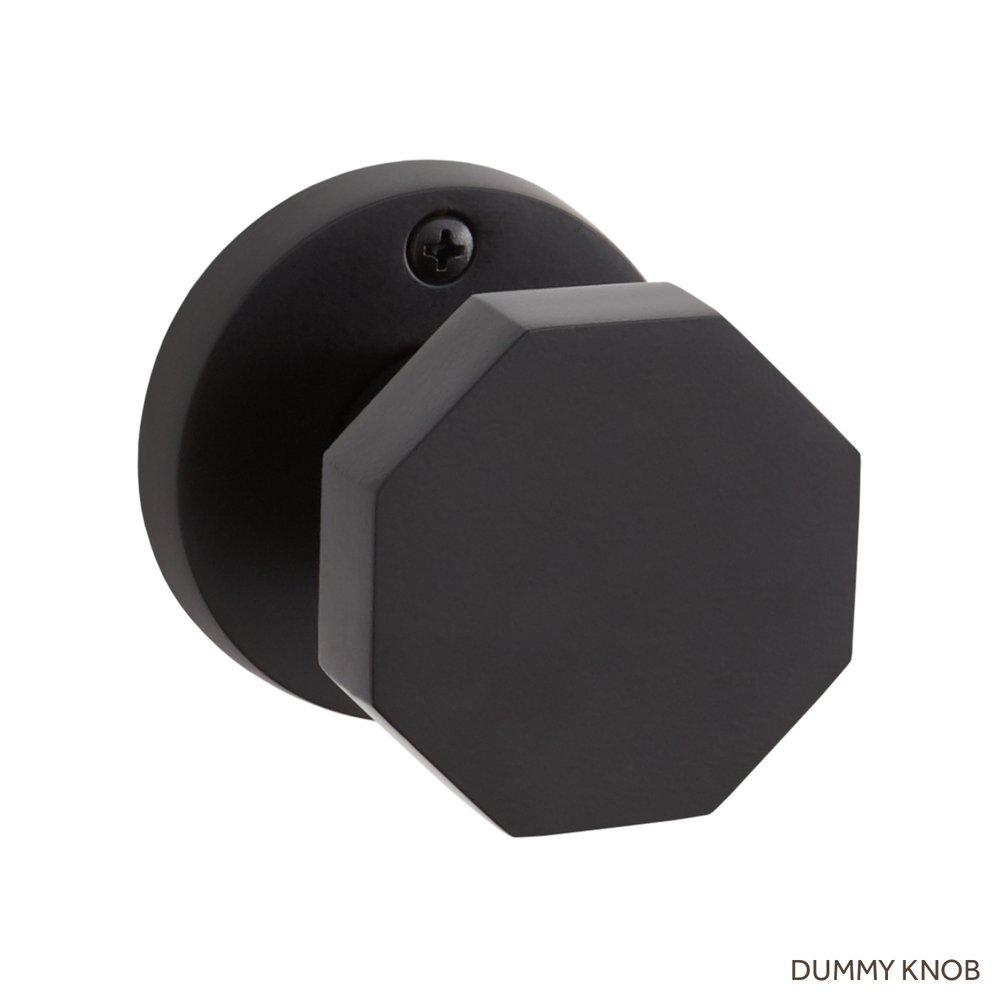 Signature Hardware Satin Black Solid Brass Dummy Interior Door Set Knob in Satin Black 