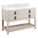 Signature Hardware Cottage White Floor Mount Vanity in Whitewash Pine 