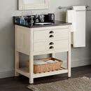 Signature Hardware Cottage White Floor Mount Vanity in Whitewash Pine 