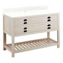 Signature Hardware Cottage White Floor Mount Vanity in Whitewash Pine 