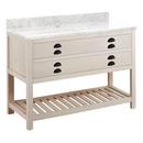 Signature Hardware Cottage White Floor Mount Vanity in Whitewash Pine 