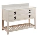 Signature Hardware Cottage White Floor Mount Vanity in Whitewash Pine 