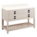 Signature Hardware Cottage White Floor Mount Vanity in Whitewash Pine 