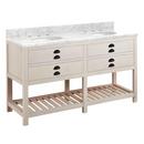 Signature Hardware Cottage White Floor Mount Vanity in Whitewash Pine 
