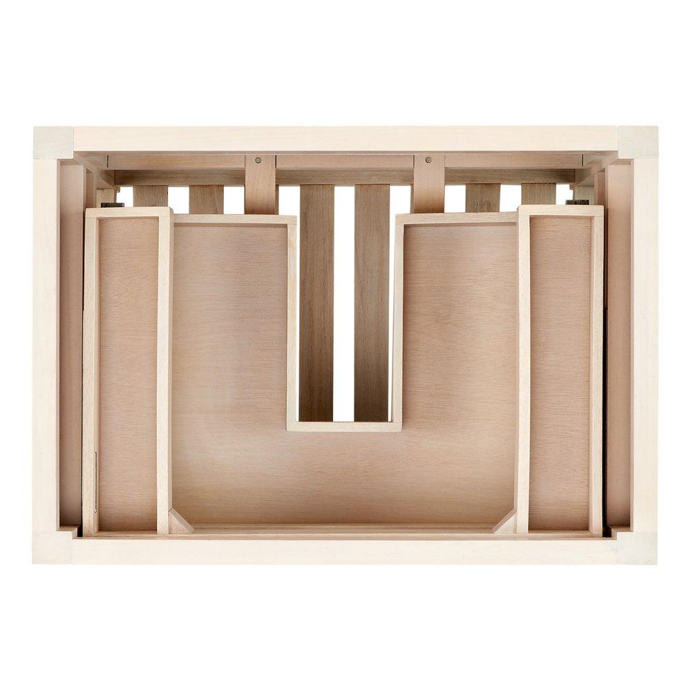 Signature Hardware Cottage White Floor Mount Vanity in Whitewash Pine 