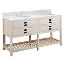 Signature Hardware Cottage White Floor Mount Vanity in Whitewash Pine 