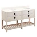 Signature Hardware Cottage White Floor Mount Vanity in Whitewash Pine 