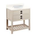 Signature Hardware Cottage White Floor Mount Vanity in Whitewash Pine 