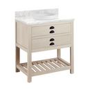 Signature Hardware Cottage White Floor Mount Vanity in Whitewash Pine 