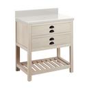 Signature Hardware Cottage White Floor Mount Vanity in Whitewash Pine 