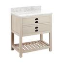 Signature Hardware Cottage White Floor Mount Vanity in Whitewash Pine 