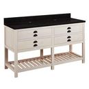 Signature Hardware Cottage White Floor Mount Vanity in Whitewash Pine 