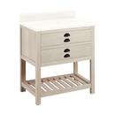 Signature Hardware Cottage White Floor Mount Vanity in Whitewash Pine 