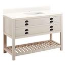 Signature Hardware Cottage White Floor Mount Vanity in Whitewash Pine 