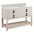 Signature Hardware Cottage White Floor Mount Vanity in Whitewash Pine 