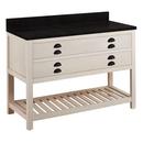 Signature Hardware Cottage White Floor Mount Vanity in Whitewash Pine 